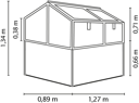 Vorschaubild Vitavia Hochfrühbeet Zola mit 4 Dachfenstern  B 127 x T 89 x H 135 cm