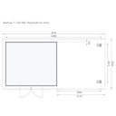 Vorschaubild Karibu Woodfeeling Gartenhaus Bastrup 7 naturbelassen - 28 mm