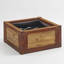 Vorschaubild BambusBASIS Terrassenteich Cortenstahl mit verschiedenen Bambusfüllungen