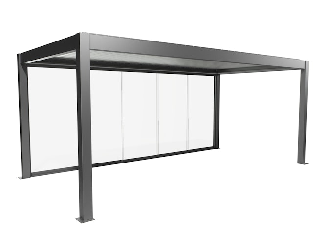 Biohort Glasschiebewand 10 mm ESG Klarglas für Pergola