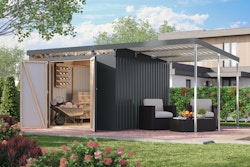 Karibu Metall Gartenhaus Iridium 2/2,5/3/3,5