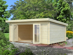 Palmako Gartenhaus Lea 19,4 m² mit Doppelfalttür  - 44 mm