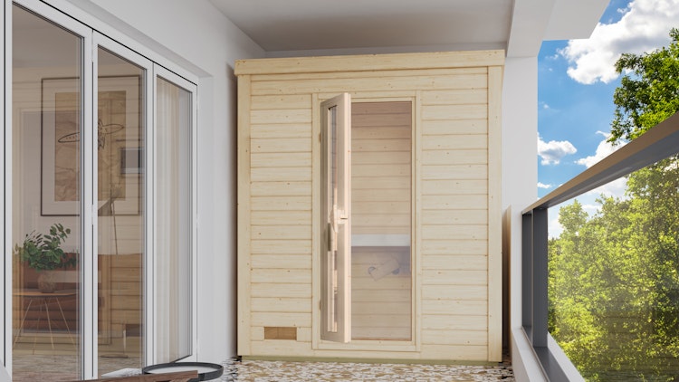 Karibu Gartensauna Saunahaus Hytti 0 inkl. gratis Sauna-Zubehörset im Wert von 234,94 €