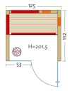Vorschaubild Infraworld Infrarotkabine TrioSol Glas 125 Tanne VG inkl. 5-teiligem gratis Zubehörset