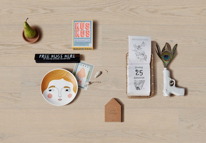 MEISTER Lindura-Holzboden HD 400 (EasyStep SF - B-Ware) | ultramattlackiert Eiche natur arcticweiss gebürstet 8917 - 2200 mm - 2. Wahl