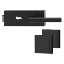 Vorschaubild Griffwerk Ganzglasdrehtürbeschlagset FABRICO mit L-Form-Griffpaar in Edelstahl / Graphitschwarz Studio/Office