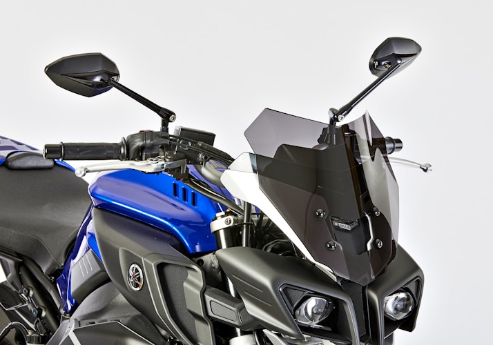 ERMAX Naked-Bike-Scheibe Acrylic durchsichtig Schwarz getönt für YAMAHA MT-10 / SP
