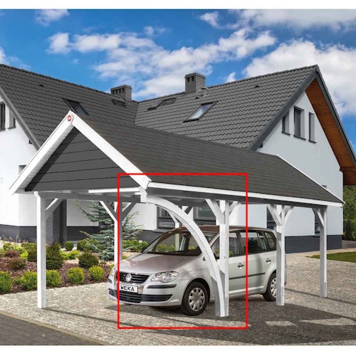 Weka Leimholzrundbogen für Einzelcarport 614/615 Leimholz Flach- und Satteldach