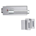 Vorschaubild Griffwerk PURISTO S -Edelstahl matt Ganzglastürbeschlagset -3-teiliger Bandsatz -mit Griff CHRISTINA -EM -smart2lock
