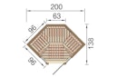 Vorschaubild Weka Infrarotkabine Osby Eck inkl. Flächenstrahler