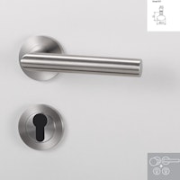 Griffwerk Wechselgarnitur LUCIA PROFESSIONAL K3 - Edelstahl matt