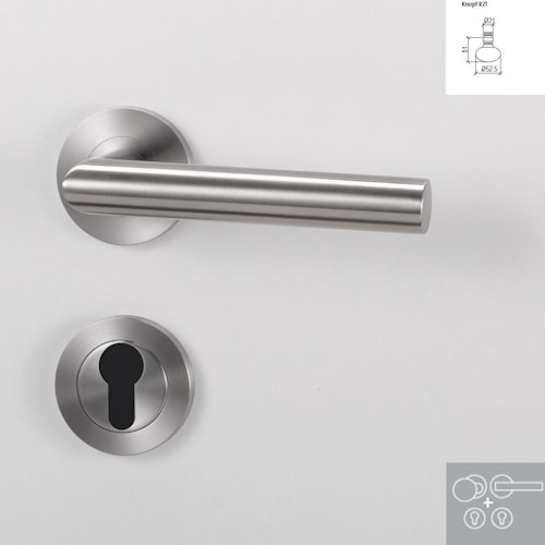 Griffwerk Wechselgarnitur LUCIA PROFESSIONAL K3 - Edelstahl matt