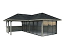 Vorschaubild Palmako Pavillon Bianca 24,9 m² Set 523 Slide Plus mit Isolierglas-Schiebetüren