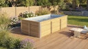 Vorschaubild Weka Massivholzpool Siargao Gr. 1 - 45 mm - 416 x 216 cm inkl. gratis Abdeckplane im Wert von 169,99€