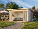 Vorschaubild Palmako Gartenhaus Ines 11,1 m² mit Doppelfalttür - 44 mm