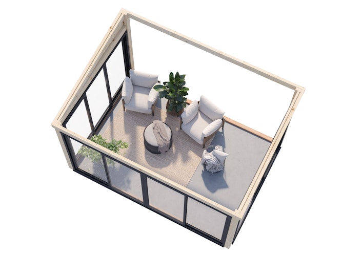 Palmako Glashaus Lumi 11,6 m² (Wintergartenanbau) - Slide Plus