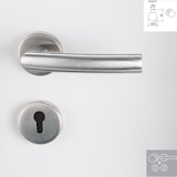 Griffwerk Wechselgarnitur LORITA K3-Edelstahl matt-KlipptechnikZubehörbild