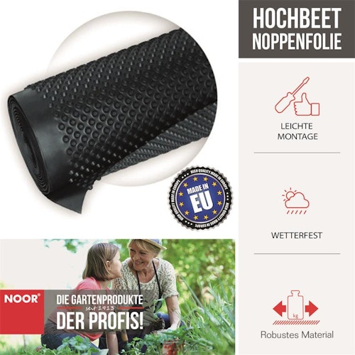 NOOR Hochbeet Noppenfolie 1x5m 400 g/m²