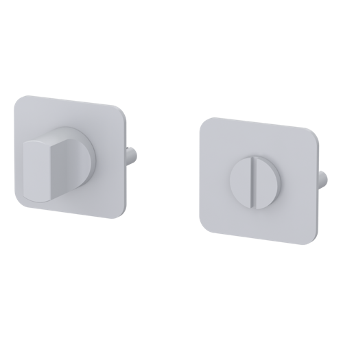 Griffwerk Schlüsselrosettenpaar ONE abgerundet WC Flachrosette Seidenweiß