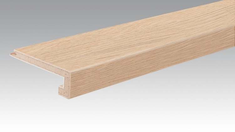 MEISTER Treppenkante Parkett U-Profil 2150 x 13 mm 9012 Eiche lebhaft cremeweiß ultramattlackiert