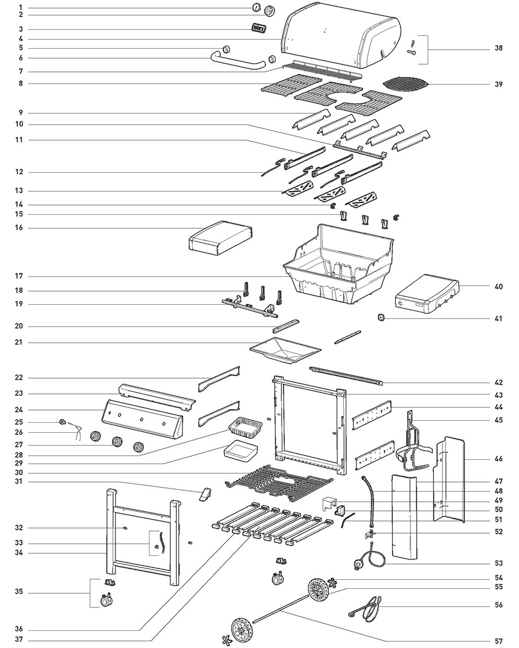 Explosionszeichnung Ersatzteile