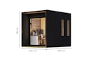 Vorschaubild Karibu Design Gartenhaus Home Office Studio 1 Blackline - 73 mm