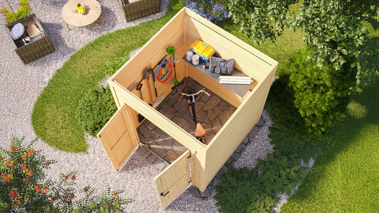 Weka Design-Gartenhaus Batu - 28 mm - Modern Storage