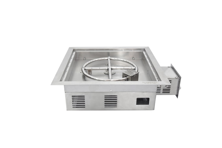 Gardenforma Einbau Gasbrenner für Gas Feuerstelle - quadratisch