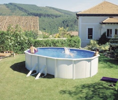 Summer Fun Ravenna Ovalformbecken-Set Holzfarben 610x375x132cm