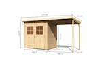Vorschaubild Karibu Eco Gartenhaus Grebenau / Glücksburg 2/3/4 mit 190 cm Schleppdach
