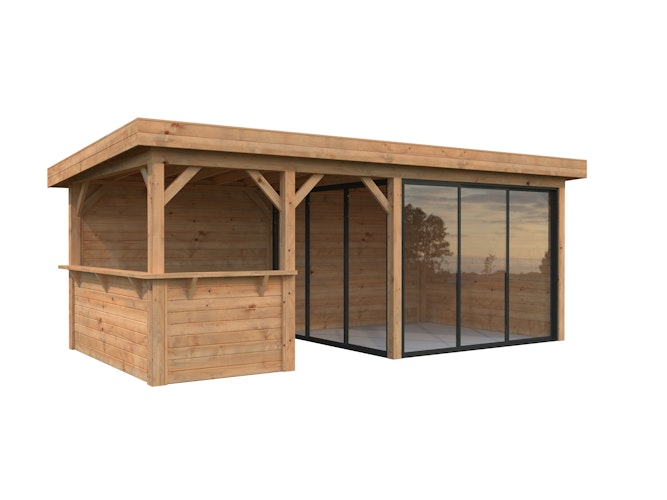 Palmako Gartenhaus Connect Lenna 16,6 m² Set 407 Slide