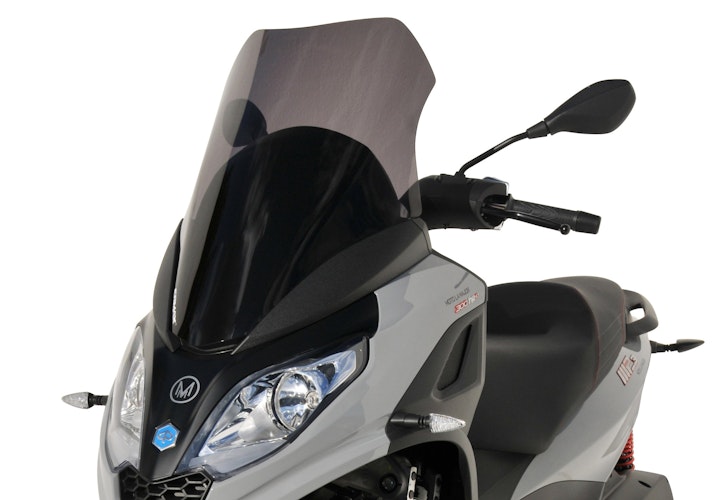 ERMAX Scooterscheibe Sport Acrylic durchsichtig Schwarz getönt für PIAGGIO MP3 300 HPE/Sport
