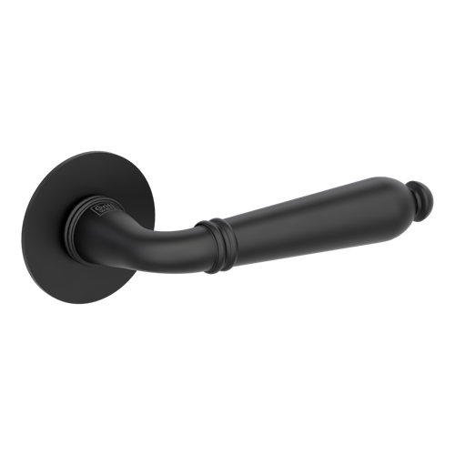 Griffwerk CAROLA PIATTA S -Graphitschwarz Rosettengarnitur rund -Flachrosette -OS TS 37-45mm