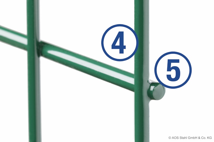 dz Zaunset MICHL 5/4/5 Pfosten VP mit Edelstahlplättchen