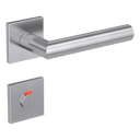 Vorschaubild Griffwerk VAYA 128 LUCIA fast2fix Fast2Fix GK3 Rosetten eckig WC rot/weiß Edelstahl matt