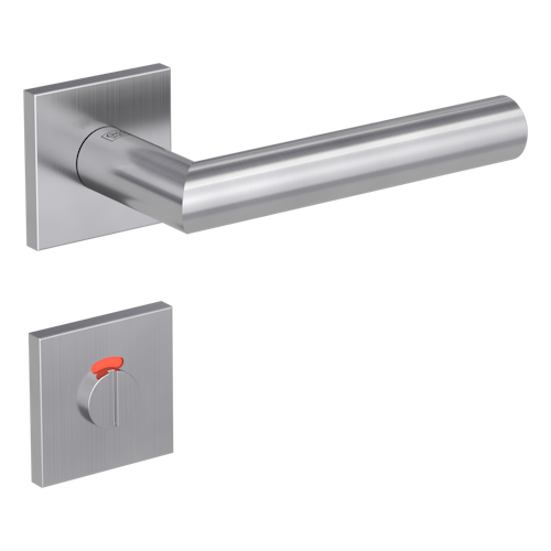 Griffwerk VAYA 128 LUCIA fast2fix Fast2Fix GK3 Rosetten eckig WC rot/weiß Edelstahl matt