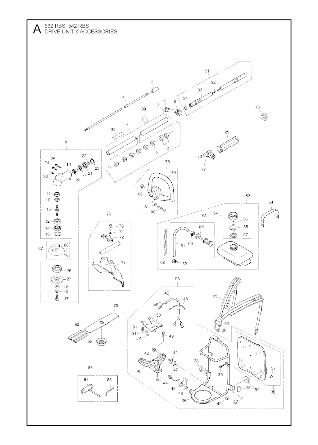 Explosionszeichnung Ersatzteile