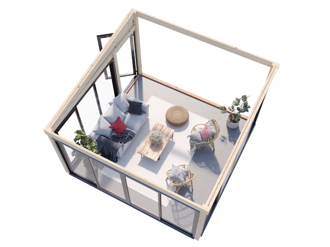 Palmako Glashaus Lumi 16,6 m² (Wintergartenanbau) - Slide