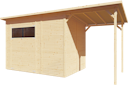 Vorschaubild Bertilo Gartenhaus Pent Modern 4 Plus inkl. Anbaudach - 18 mm