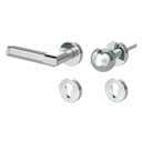 Vorschaubild Griffwerk CHRISTINA Klipptechnik -Edelstahl poliert/matt Rosettengarnitur -Klippt. -Knopf R4 -WL -TS 40-45mm