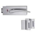 Vorschaubild Griffwerk Glastürbeschlag PURISTO S mit Griff MARISA PROF smart2lock Flüster 3-tlg. Bänder MARISA Samtgrau