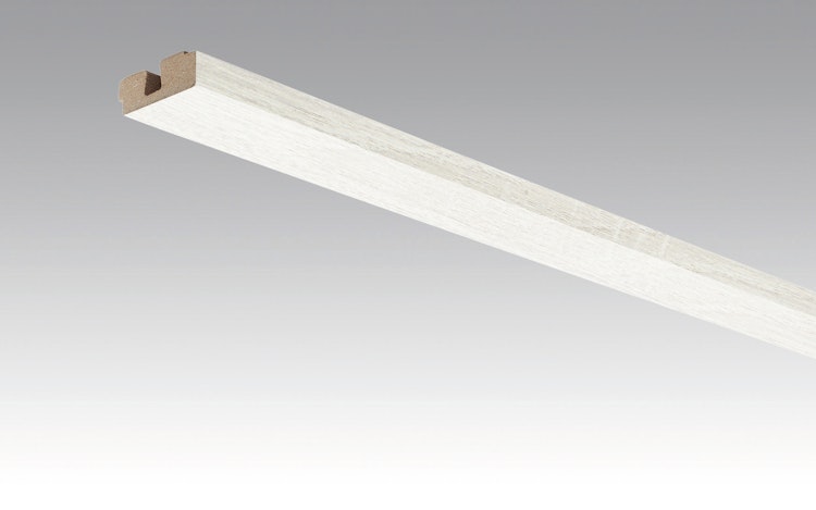 MEISTER Vierkant-Deckenabschlussleiste 15/40 mm  Eiche weiß deckend 4069 - 2380 mm