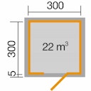 Vorschaubild Weka Designhaus 413 Flachdachhaus 45 mm