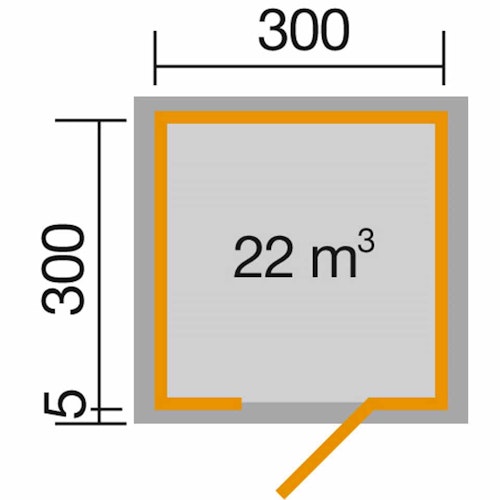 Weka Designhaus 413 Flachdachhaus 45 mm