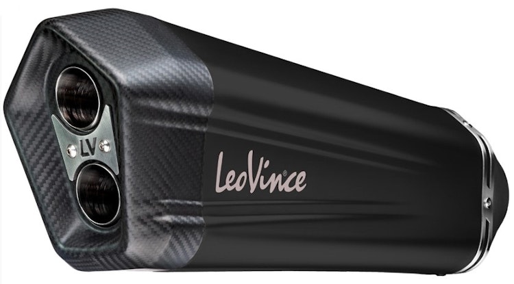LeoVince Komplettanlage Edelstahl SBK LV-12 Schwarz für YAMAHA TMAX 560/TECH MAX mit Katalysator
