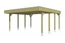 Vorschaubild Skan Holz Friesland - Flachdach Doppelcarport aus Nadelholz Breite 546 cm