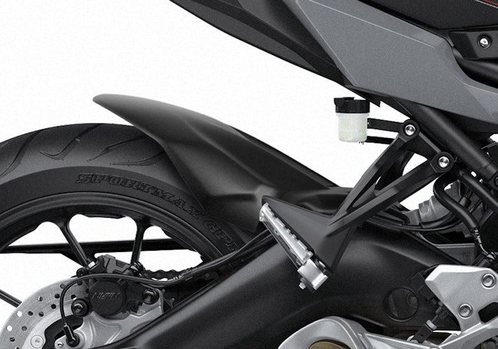 BODYSTYLE Sportsline Hinterradabdeckung ABS Kunststoff schwarz-matt für YAMAHA Tracer 900 