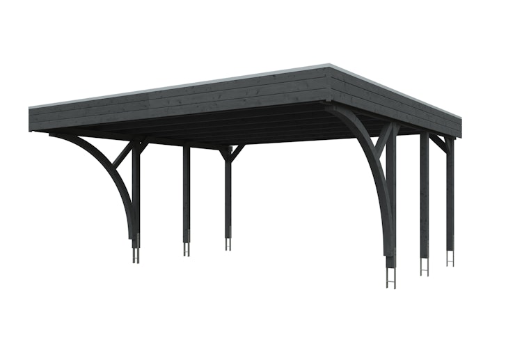 Skan Holz Carport Friesland 557x555 cm inkl. 2 Einfahrtsbögen Sparset 8