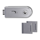 Vorschaubild Griffwerk CLASSICO 1.0 -Edelstahl matt Ganzglastürbeschlagset -3-teiliger Bandsatz -ohne Griff -PZ, WC Knaufzylinder Schlossseite