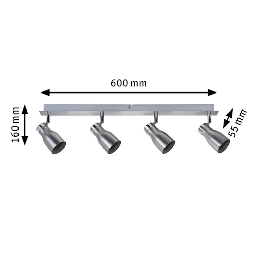 Paulmann Spotlight Meli GU10 Nickel satiniert 4-flammig